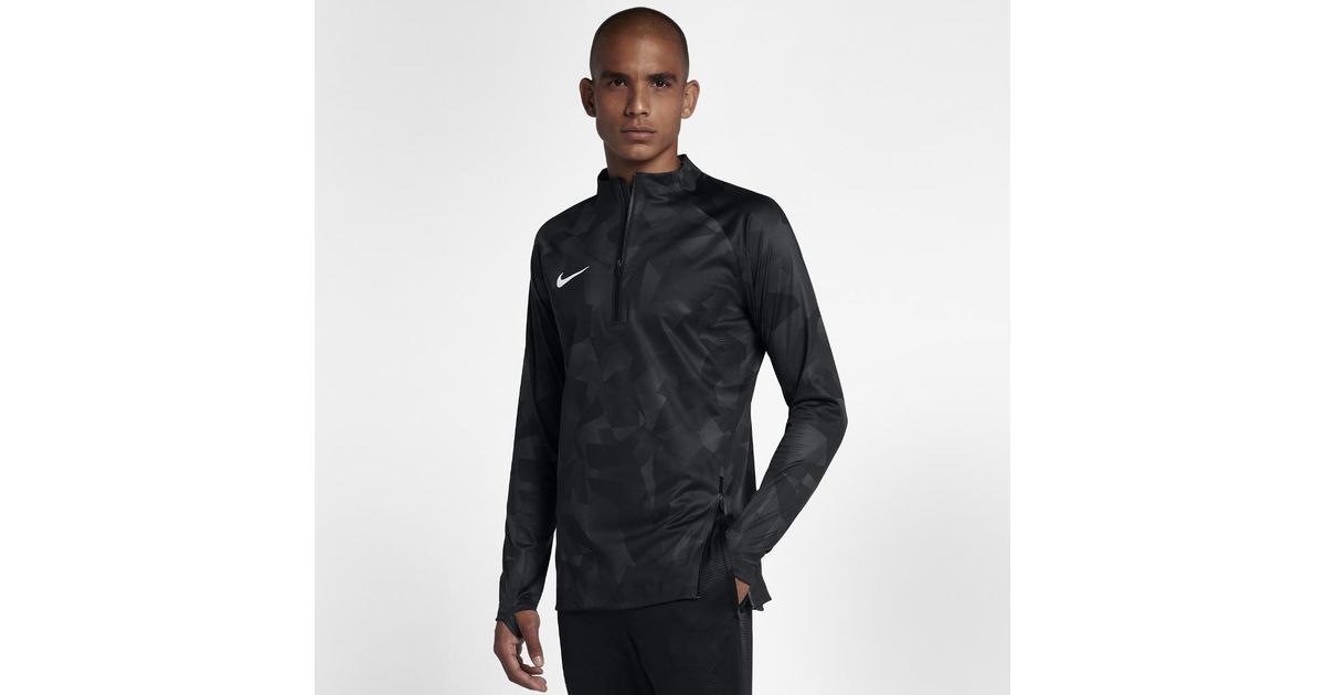 Nike Synthetic Aeroshield Strike Drill Men's Soccer Top in  White/Black/Black (Black) for Men - Lyst