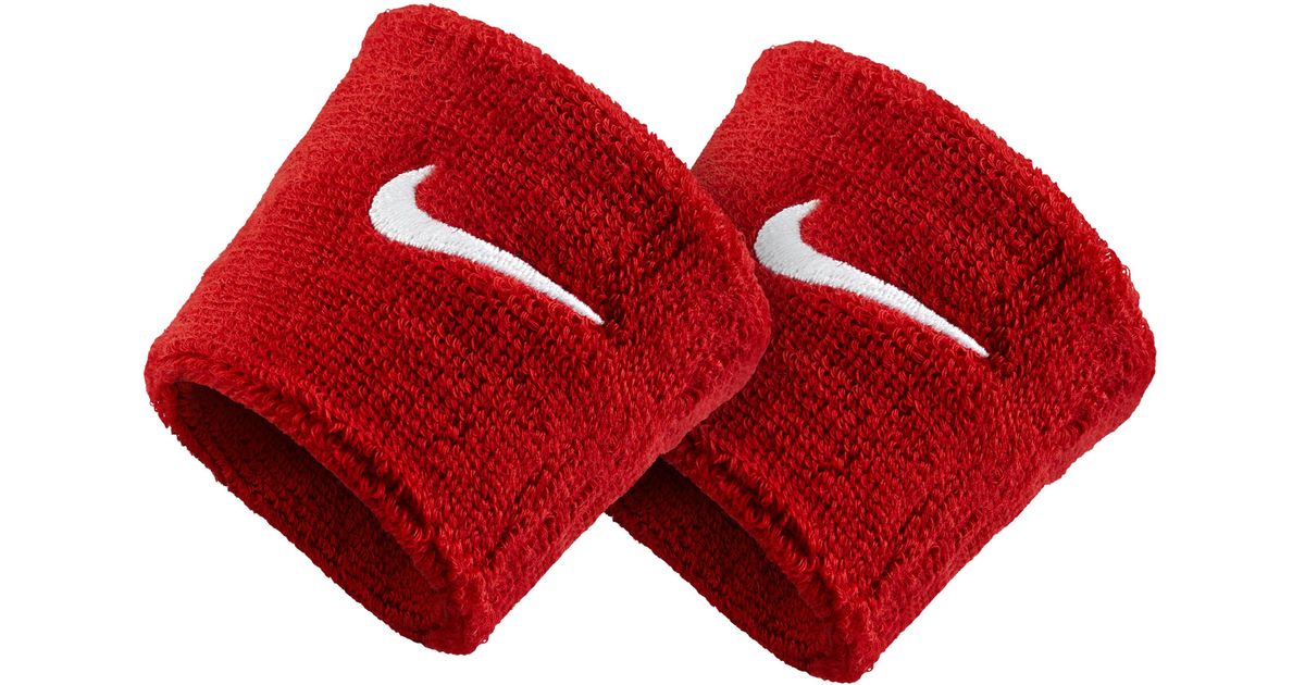 Nike Swoosh Wristbands in Red Lyst