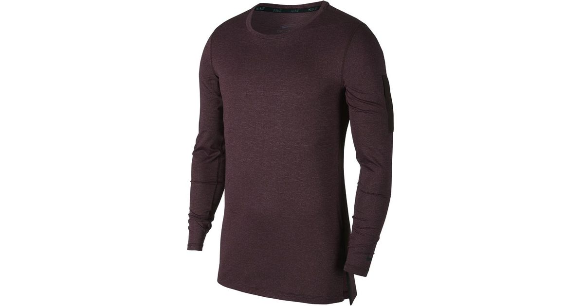 nike training utility men's long sleeve top