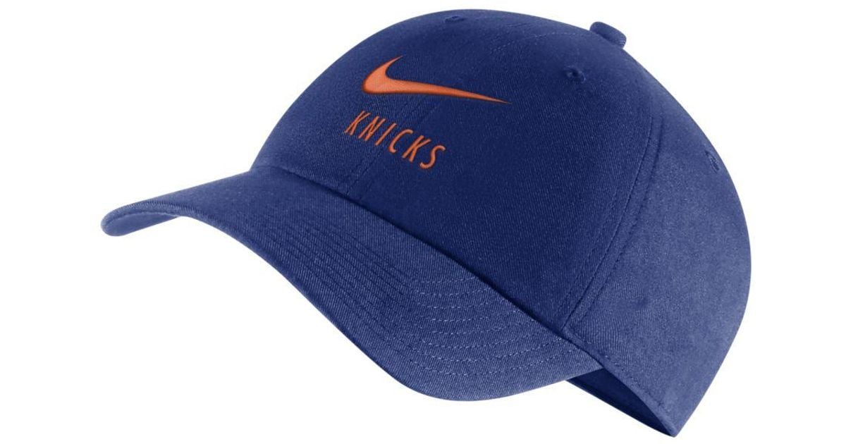 Nike Cotton New York Knicks Heritage 86 Nba Cap in Blue for Men | Lyst