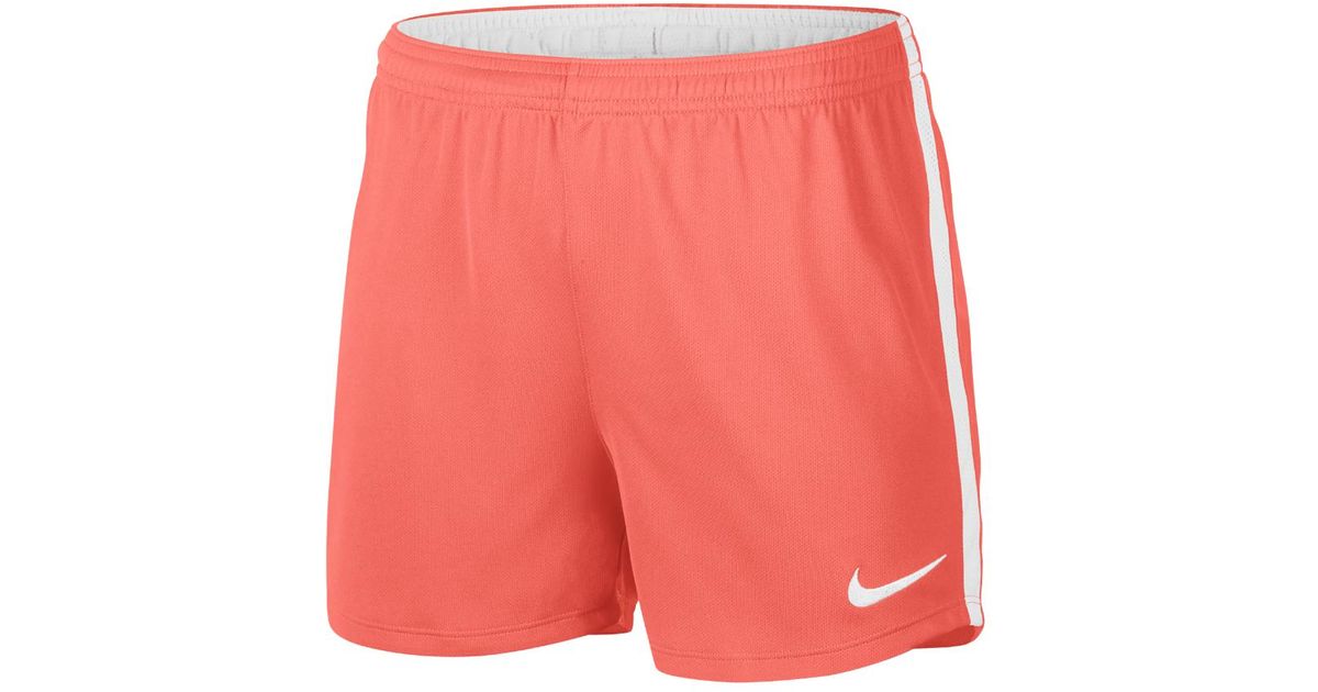 red nike soccer shorts