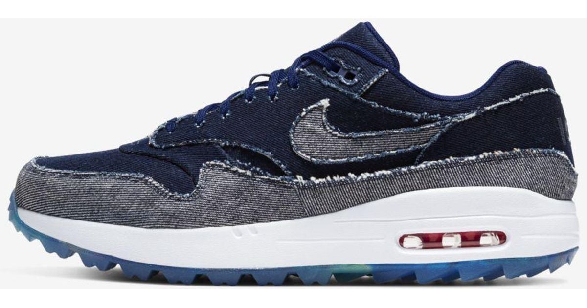 nike men's limited edition air max 1 g nrg denim golf shoes