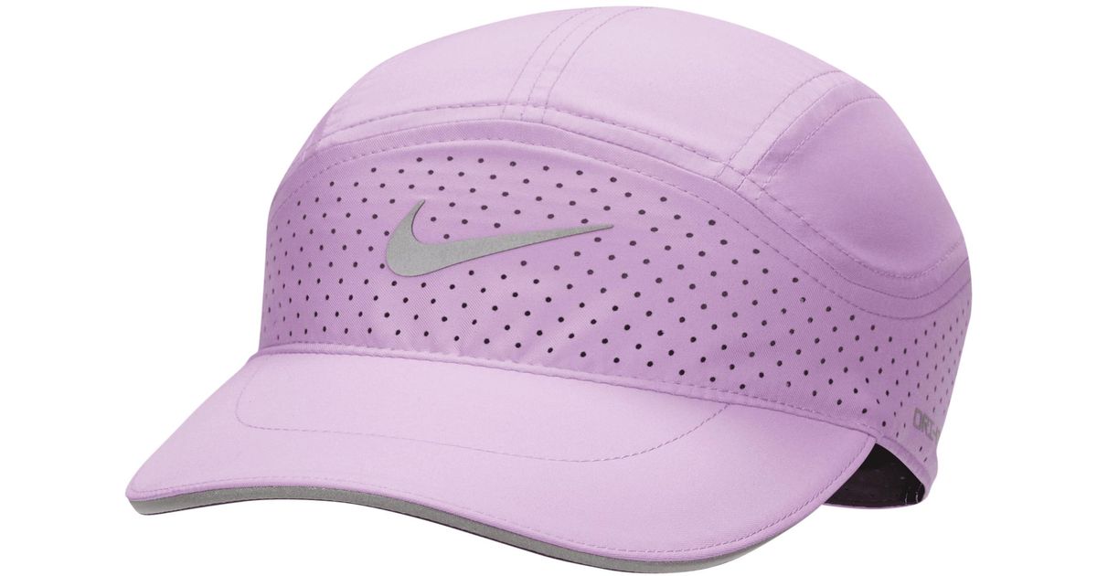 Nike Drifit Adv Fly Unstructured Reflective Cap in Purple Lyst