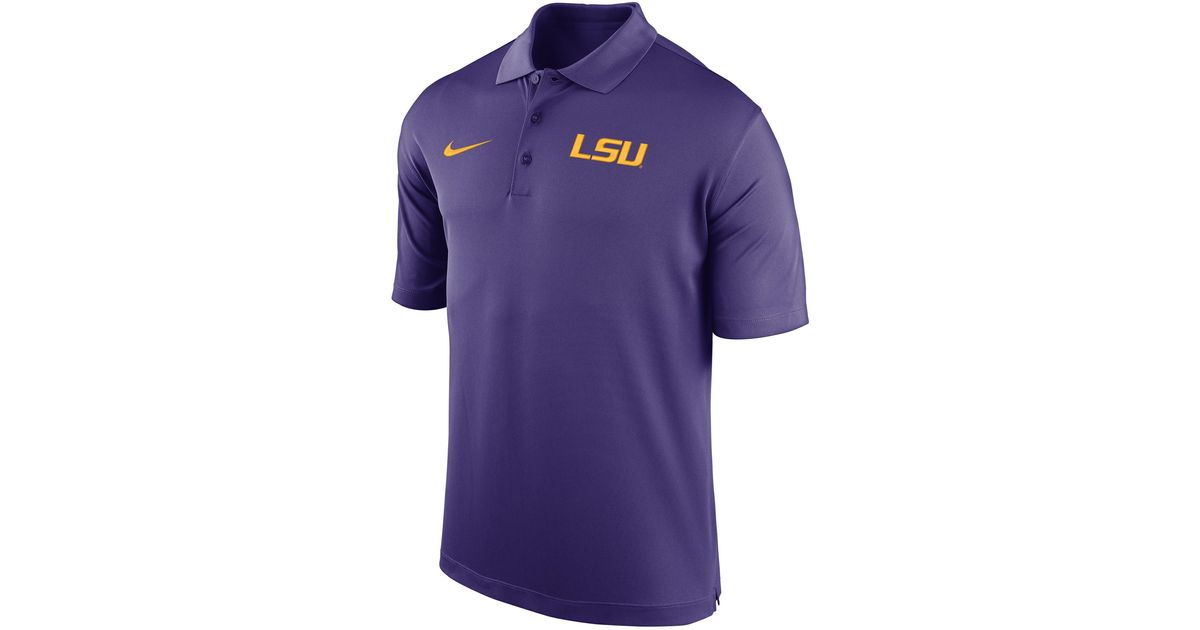 Nike Lsu Drifit College Polo in Purple for Men Lyst