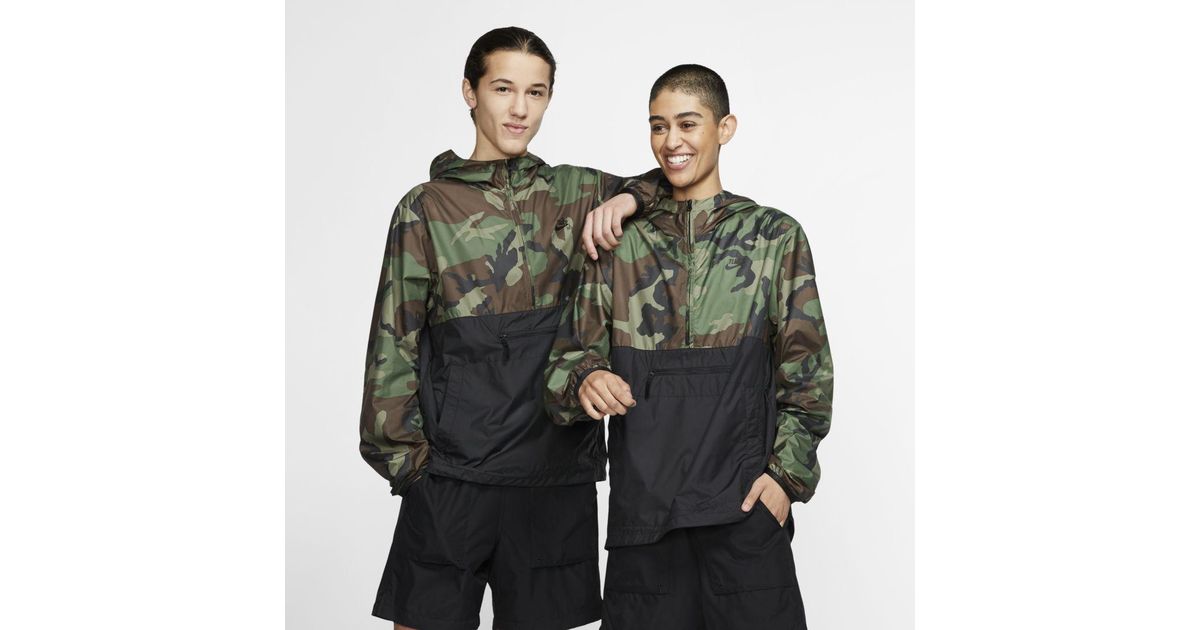 Nike Sb Camo Skate Anorak Jacket in Green for Men | Lyst