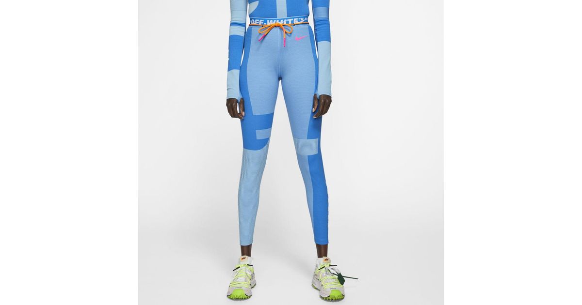 Nike X Off-white Running Tights in Blue | Lyst