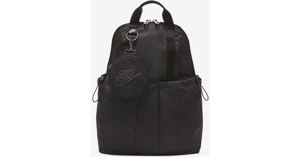 Nike Satin Sportswear Futura Luxe Mini Backpack in Black,Black,Dark Smoke  Grey (Black) | Lyst