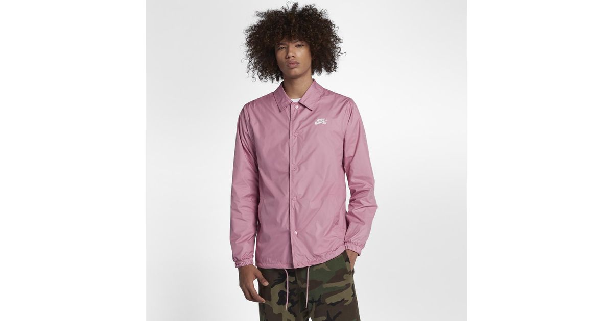 Nike Sb Shield Coaches Men's Jacket in Pink for Men | Lyst