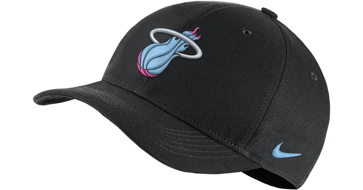 Nike Miami Heat City Edition Aerobill Classic99 Nba Hat in Black - Lyst