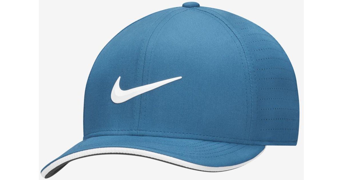 Nike Synthetic Drifit Adv Classic99 Perforated Golf Hat in Blue for