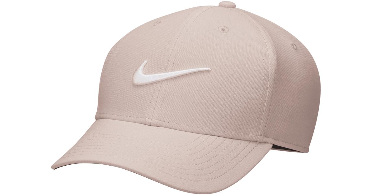 Nike Dri-fit Club Structured Swoosh Cap in Pink | Lyst