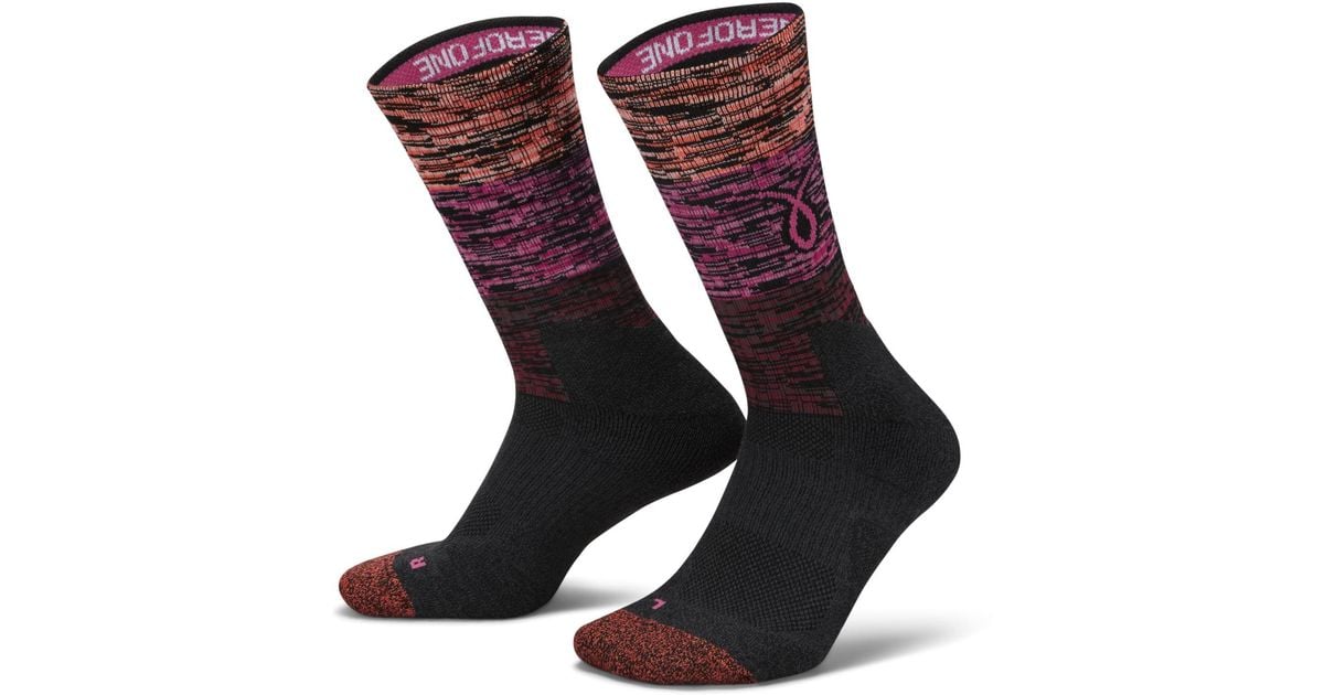 Nike Cotton Elite Kay Yow Basketball Crew Socks in Bright Crimson,Black