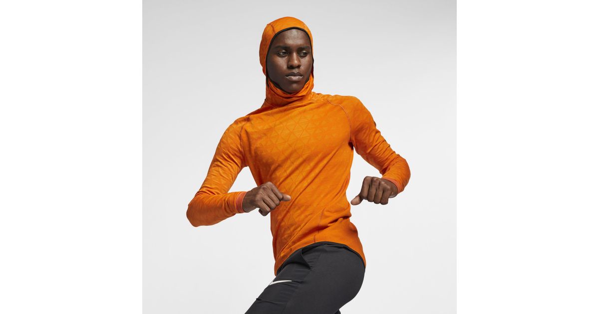 Nike Therma-sphere Premium Long-sleeve Training Top in Orange for Men - Lyst