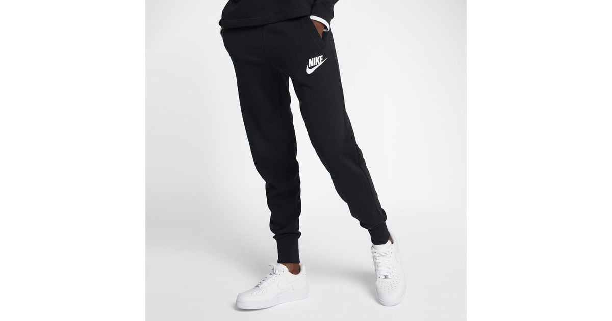 Nike Sportswear Rally Women's Fleece Pants in Black/Black/White (Black) -  Lyst