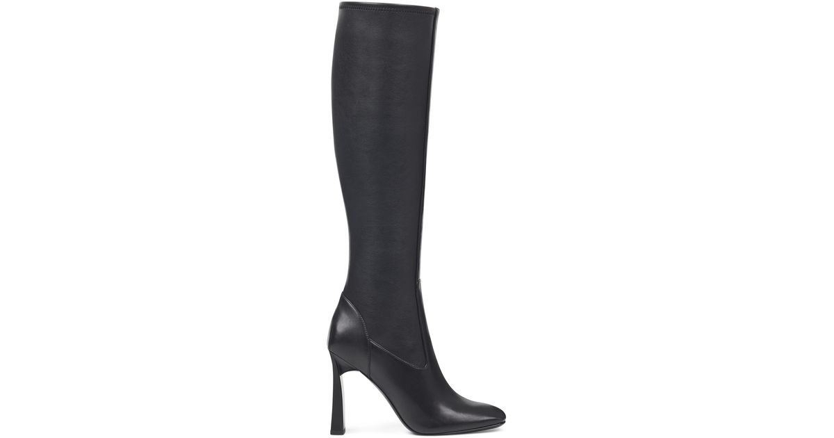 nine west quincy square toe boots