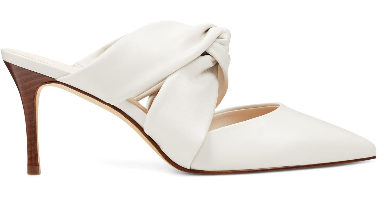 Nine West Mipo Knotted Mules in White 
