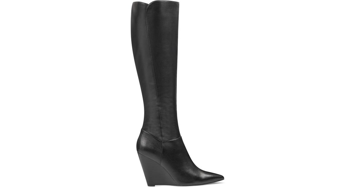 varin wide calf wedge boots
