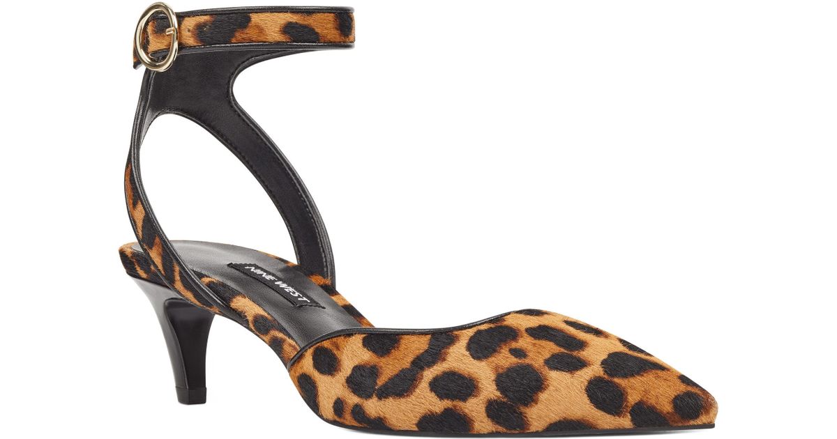 nine west leopard heels