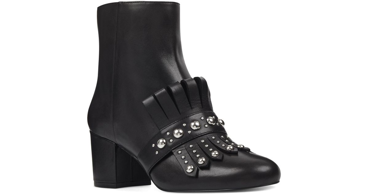 qamile block heel booties