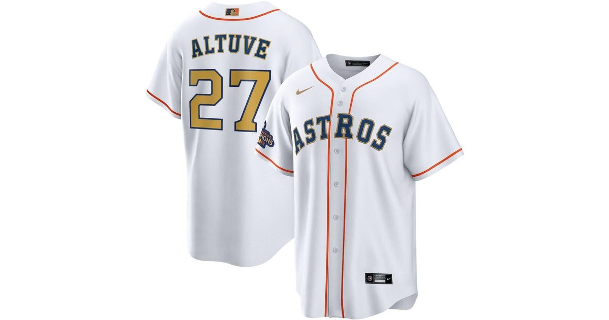 Nike Jose Altuve /gold Houston Astros 2023 Gold Collection Replica