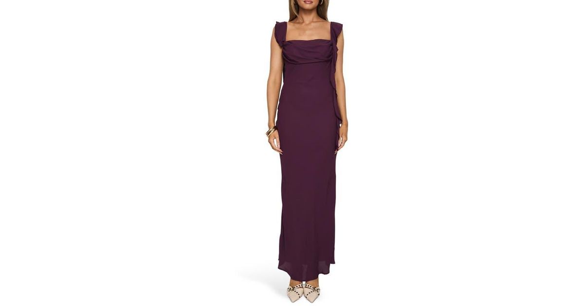 chinese dress ladies Teneal Lace-Up Back Maxi Dress Plum– Selfie Leslie main image 0