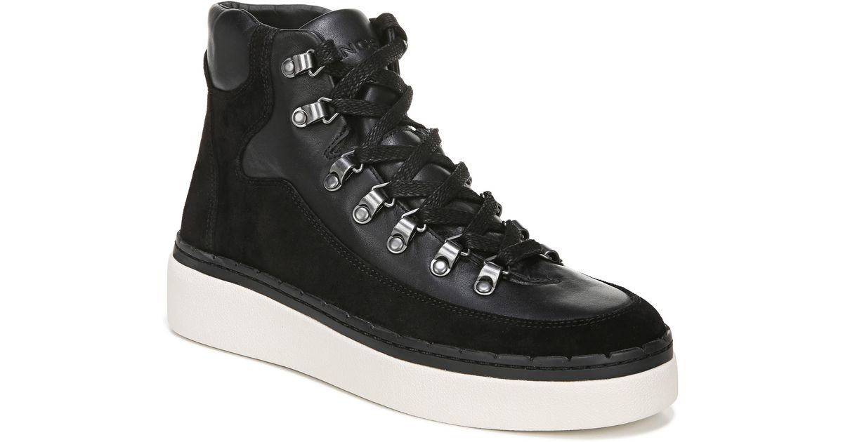 vince black high top sneakers