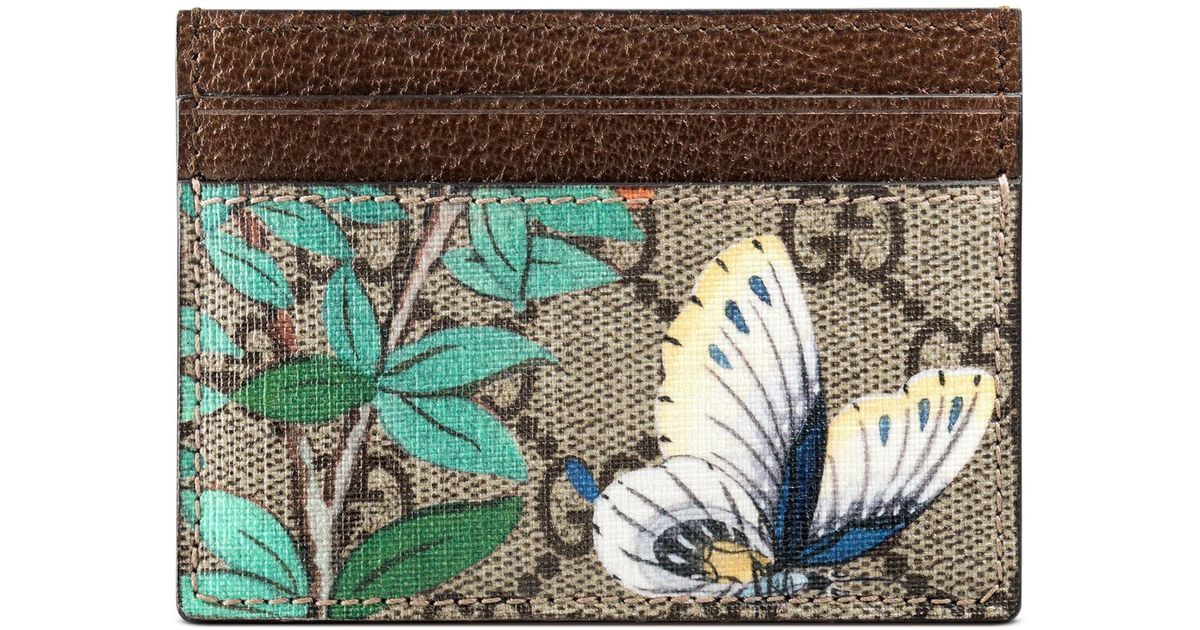 gucci butterfly card case