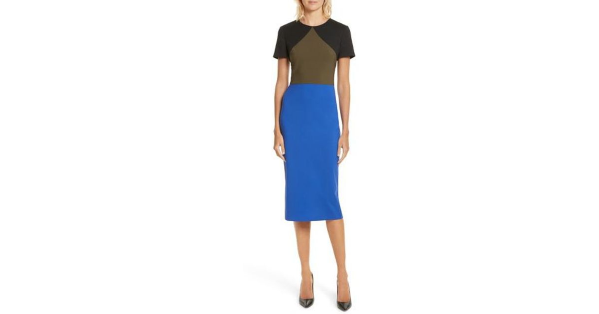 diane von furstenberg color block dress
