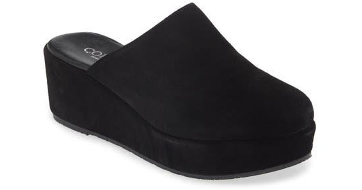 Cordani Camryn Platform Wedge Mule in Black | Lyst