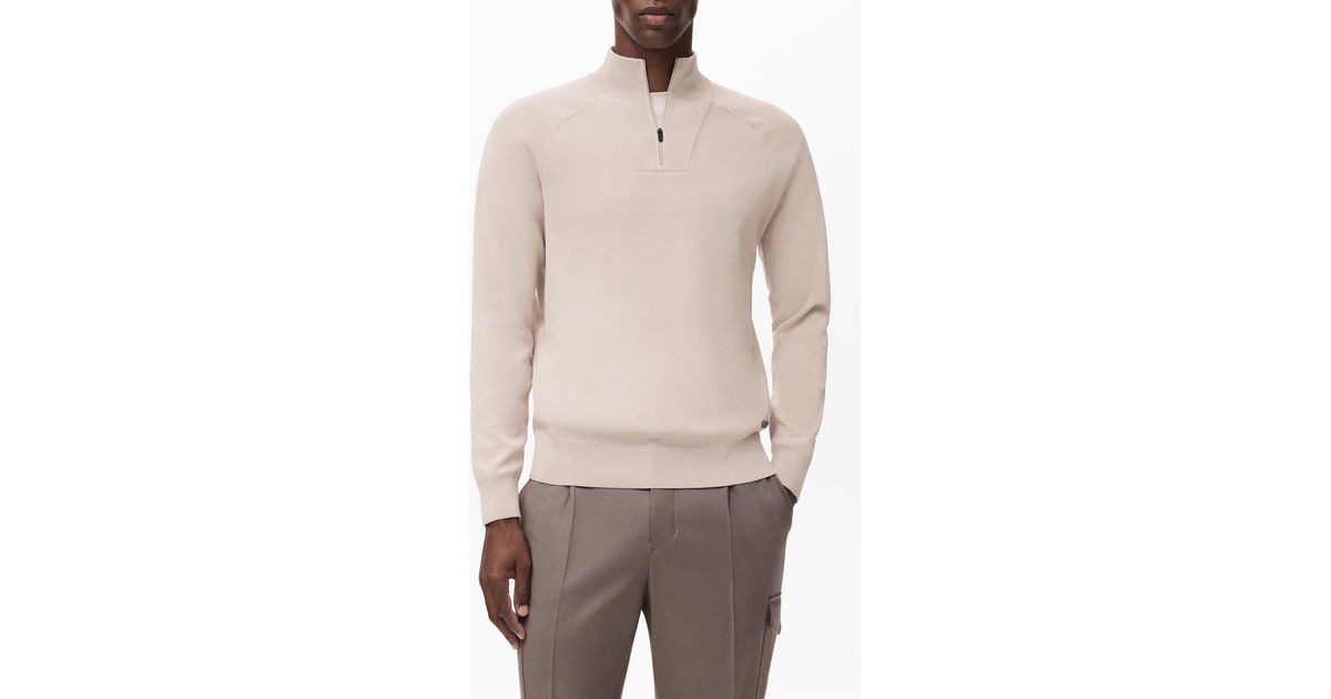 Mango Thermoregulated Quarter Zip Sweater for Men | Lyst
