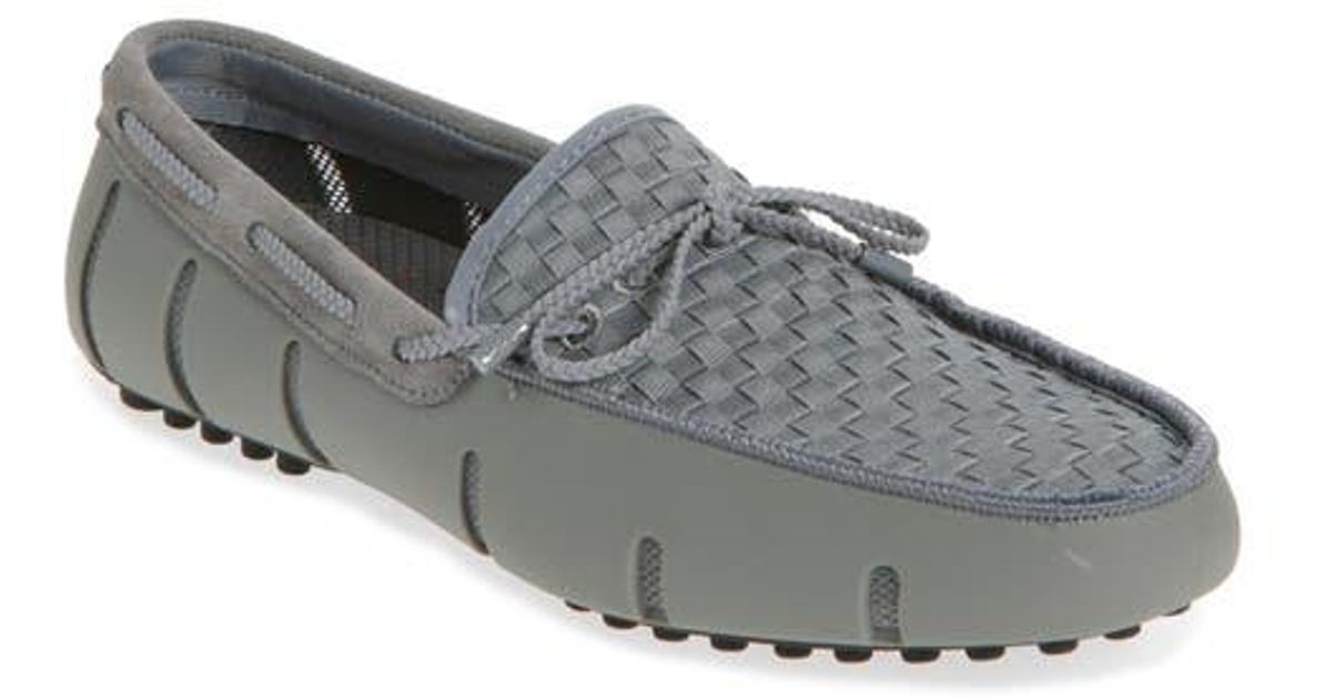 Swims Light Gray Woven Loafers Braided Lace Loafer in Basalt Grey for Mens | SWIMS | SWIMS main image 2