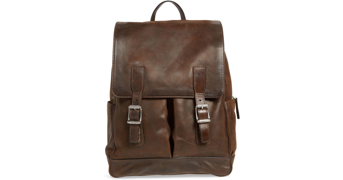 frye oliver leather backpack