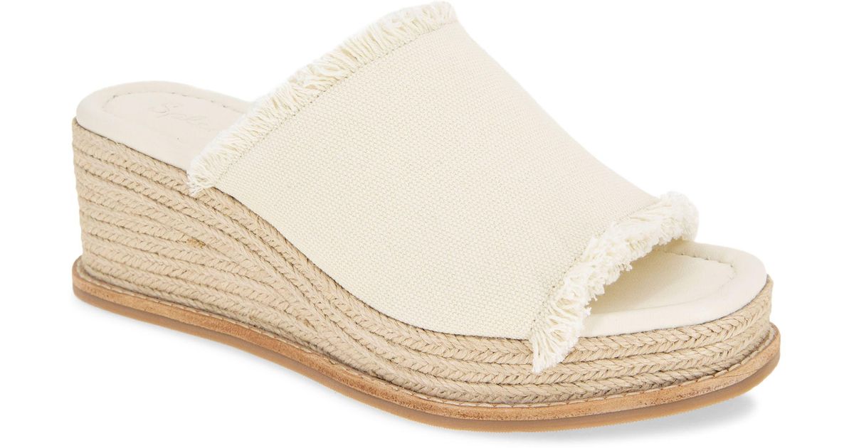 Splendid Darla Espadrille Platform Wedge Slide Sandal in White Lyst