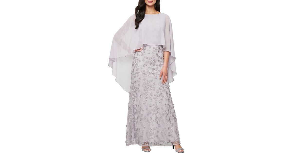 S.L. Fashions Damen Chiffon Halterkleid – Mit Perlenbesatz, High-Low-Saum, Für Besondere Anlässe