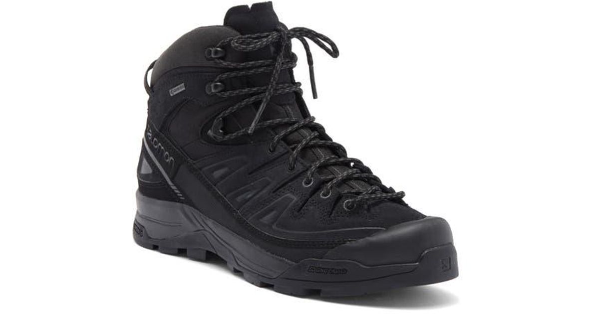 Salomon X-Alp Gore-Tex Waterproof High Top Sneaker in Black for Men | Lyst