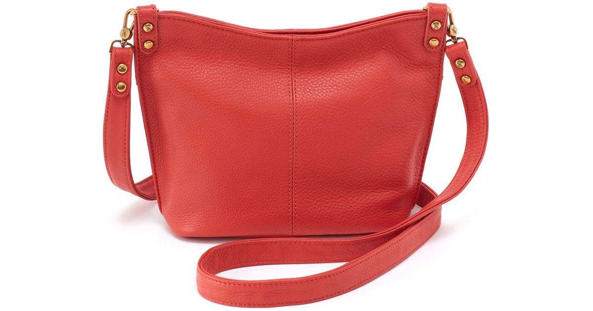 Hobo International Small Pier Leather Crossbody Bag in Red | Lyst