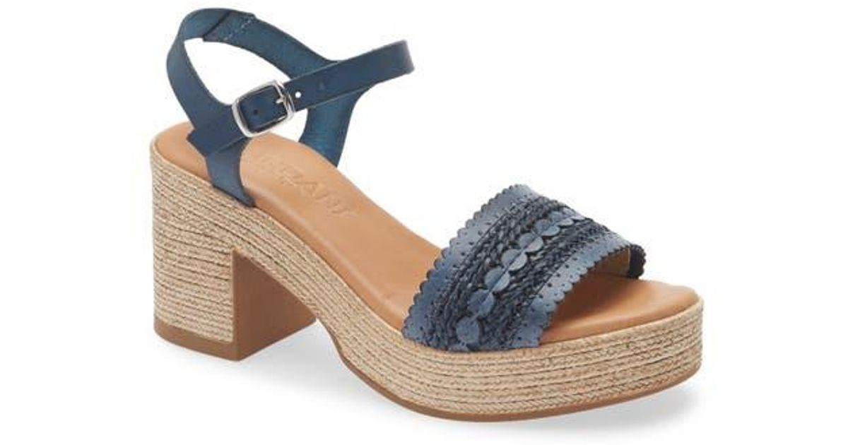 Cordani Markelle Espadrille Ankle Strap Platform Sandal in Blue | Lyst