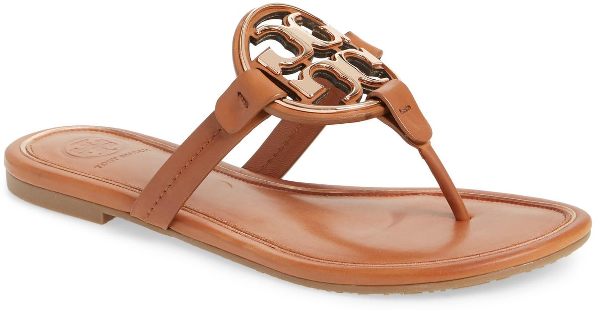 rose gold tory burch flip flops
