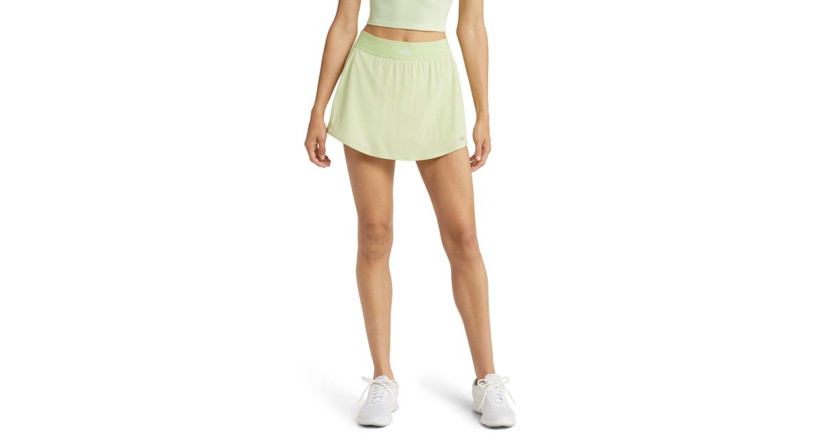Alo Yoga Match Point Tennis Skirt in Yellow Lyst