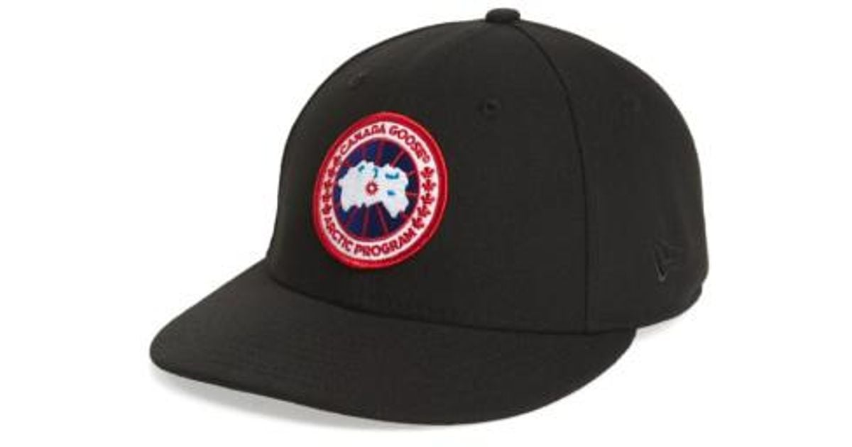 Canada Goose Core Snapback Baseball Cap in Black for Men Lyst