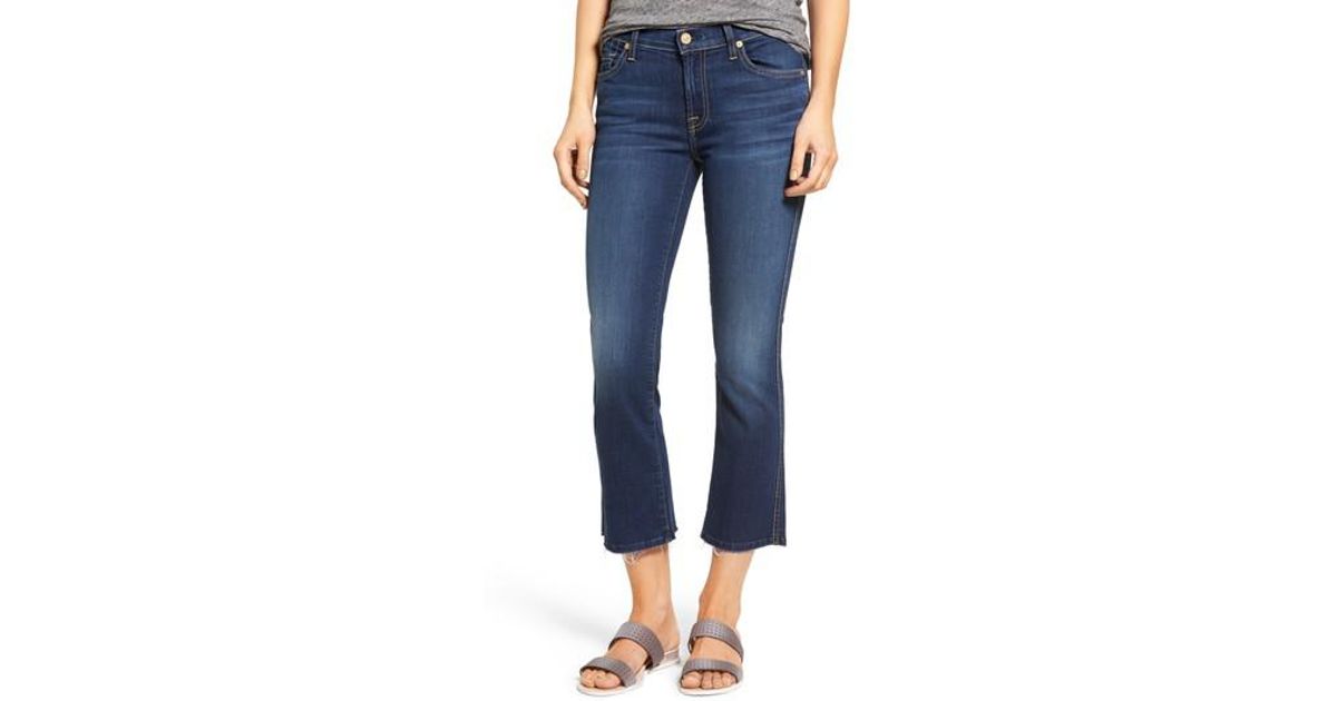 7 for all mankind cropped bootcut jeans