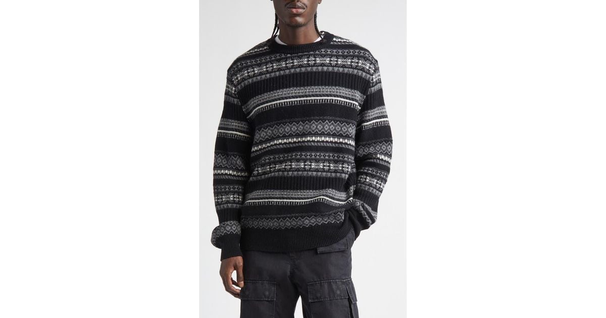 TAKAHIROMIYASHITA TheSoloist. Fair Isle Wool Creweck Sweater in