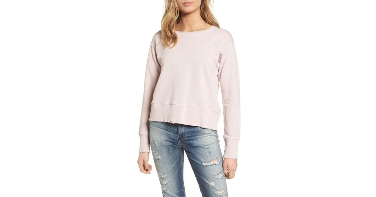 Frank Eileen Tee Lab Cotton Sweatshirt In Pink Lyst Frank Eileen Tee Lab Cotton Sweatshirt In Pink Lyst