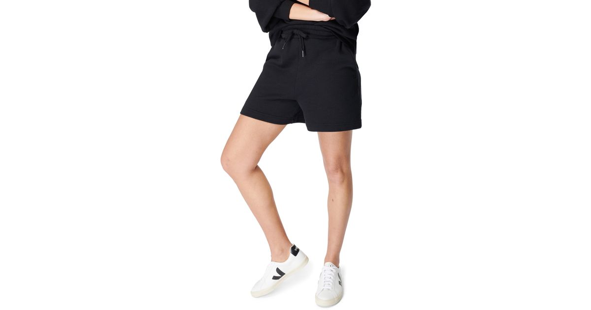 womens longline sweat shorts