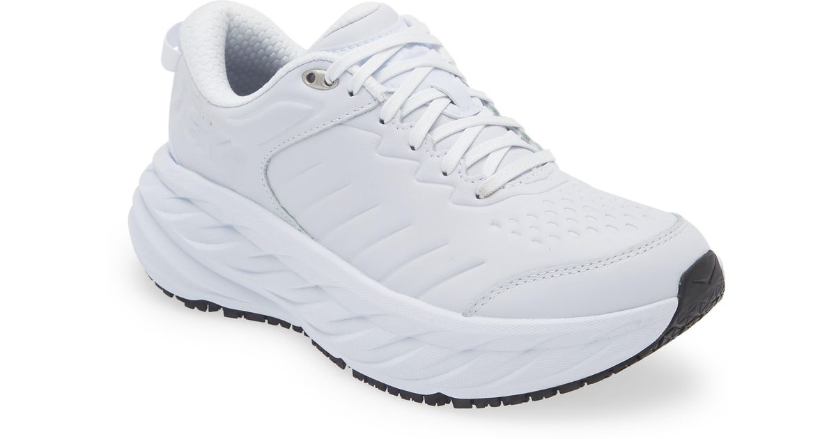Hoka One One Bondi Sr Water Resistant Running Shoe in White Lyst