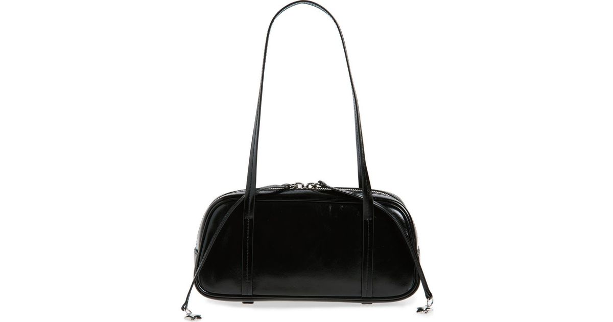 Sandy Liang Twin Leather Bag in Black | Lyst