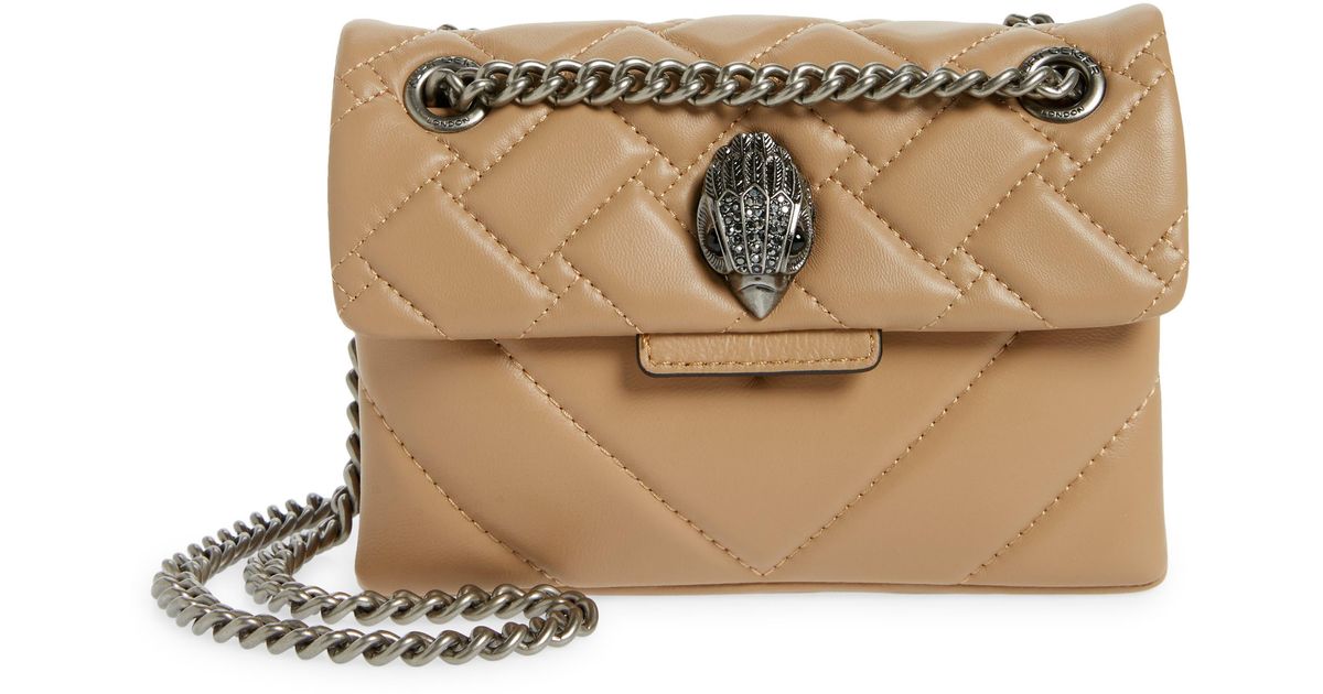 Kurt Geiger Mini Kensington Quilted Leather Crossbody Bag in Natural Lyst