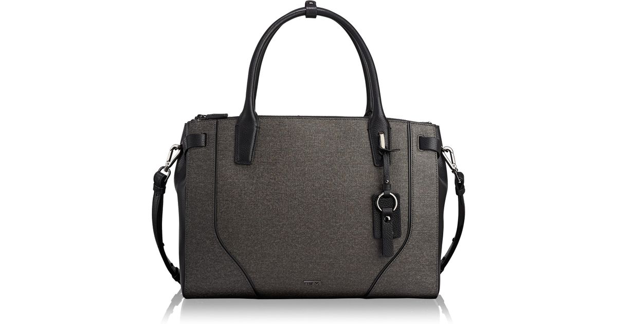 tumi leather laptop bag