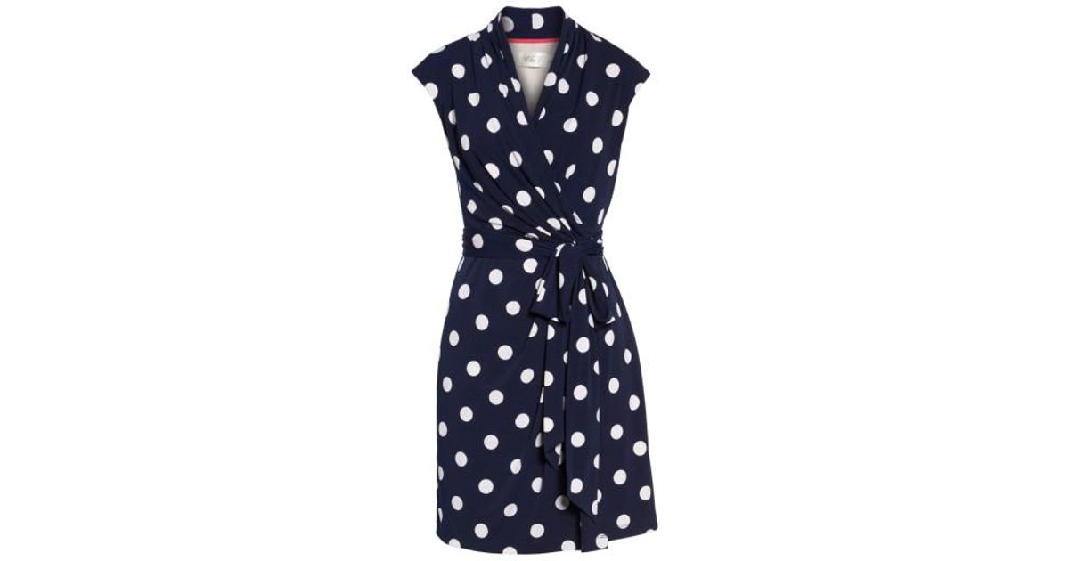 eliza j polka dot dress