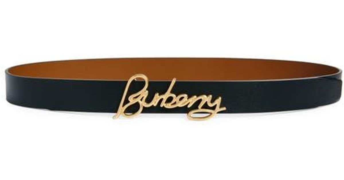 Burberry Signature Reversible Leather Belt Lyst